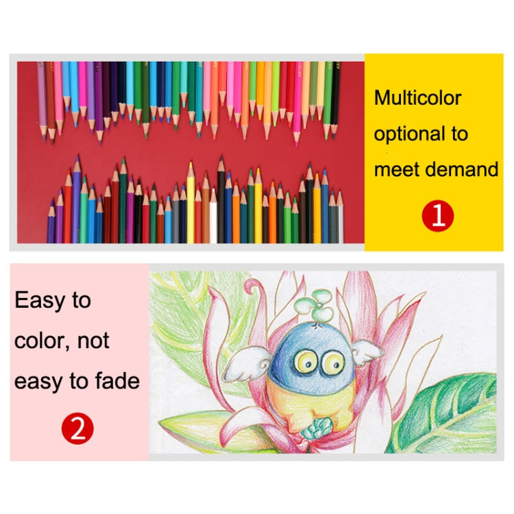 72 Colors Oil Colored Pencil Art Hand Drawn Set by buy2fix