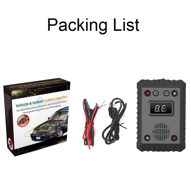 SJZ-021 Car Ultrasonic Rat Repeller Car Engine Mouse Repellent without Battery by buy2fix
