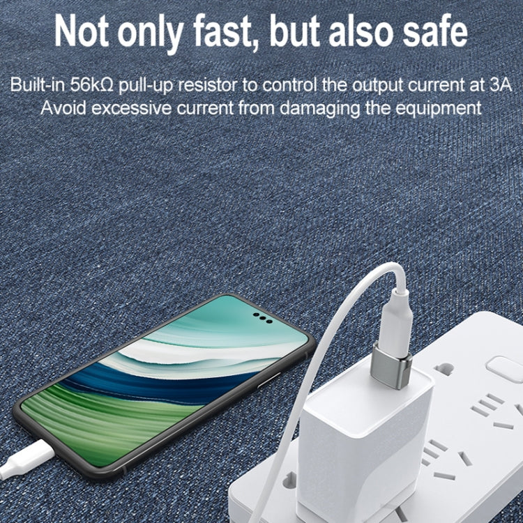 USB 2.0 Male To USB-C / Type-C Female Adapter, Support Charging & Transmission Data(Purple) by buy2fix