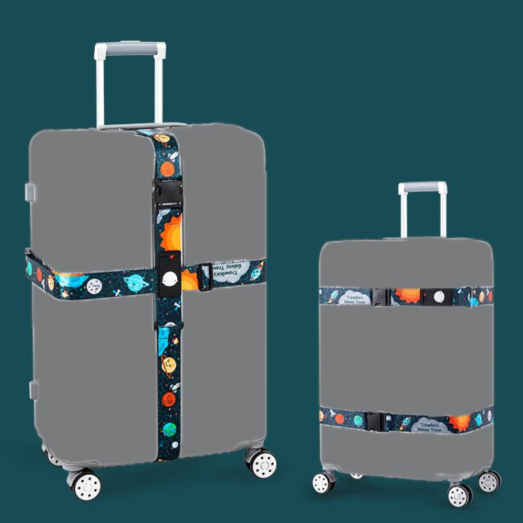 Luggage Cross Customs Lock Binding Strap, Color: Colorful Dragon Scales (TSA) by buy2fix