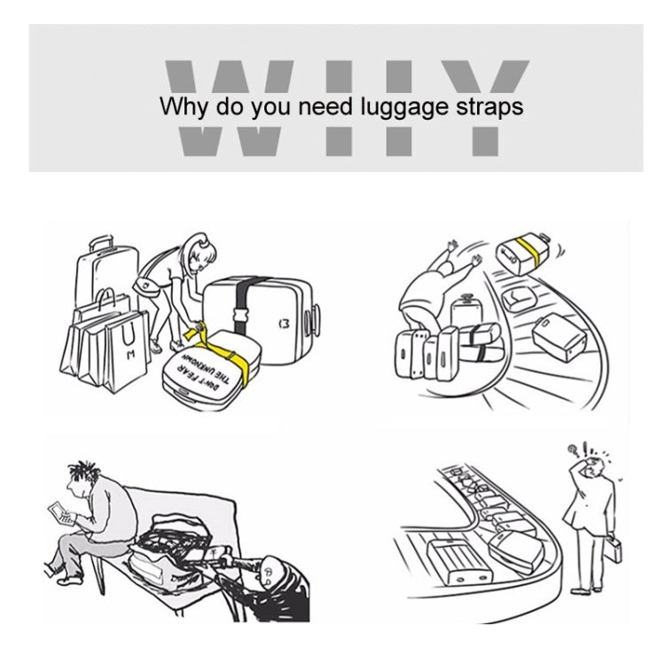 Cross Luggage Strap Without Combination Lock(Traveling World) by buy2fix