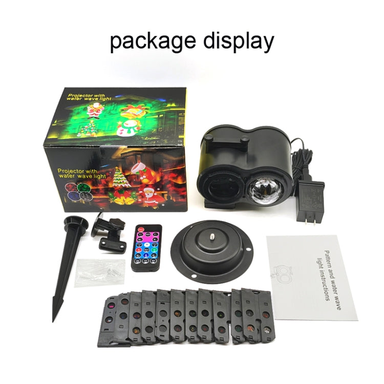 12 Cards EU Plug Color Card Pattern 9W Christmas Projection Light Remote Control Snow Light by buy2fix