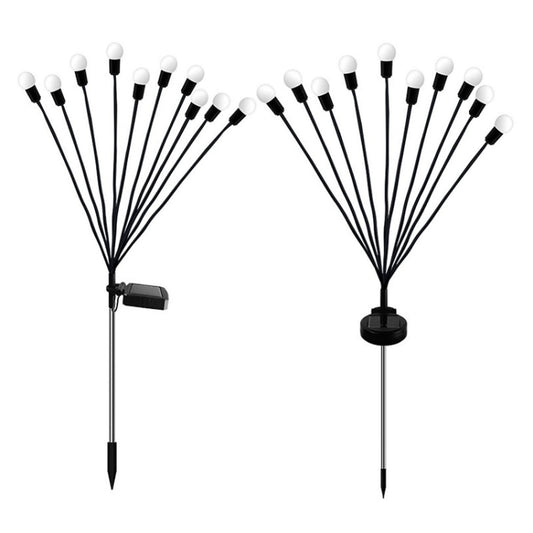 2sets Solar Firefly Lights Christmas Outdoor Garden Waterproof Lawn Lights, Color: 10 Head Warm Light by buy2fix