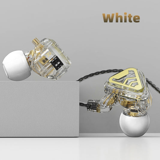 CVJ In-Ear Wired Gaming Earphone, Color: With Mic White by CVJ