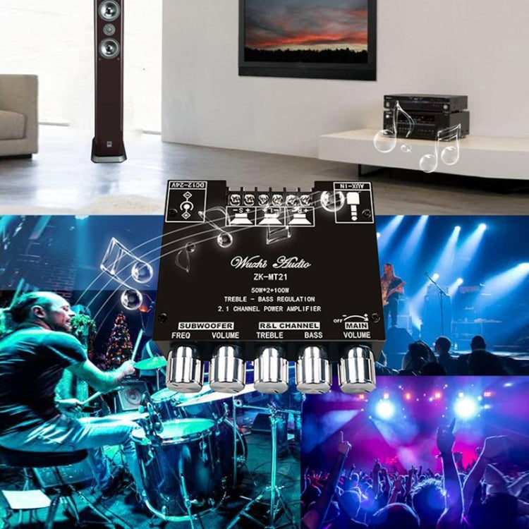 ZK-TB21 TPA3116D2 High & Low Pitch Adjustment 2.1 Channel Bluetooth Full Digital Power Amplifier Module by buy2fix