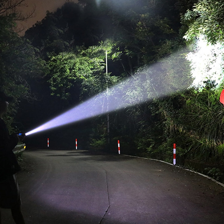 1800mAh LED Outdoor Strong Lighting Lithium Battery Flashlight, Color: Fixed Focus Silver by buy2fix