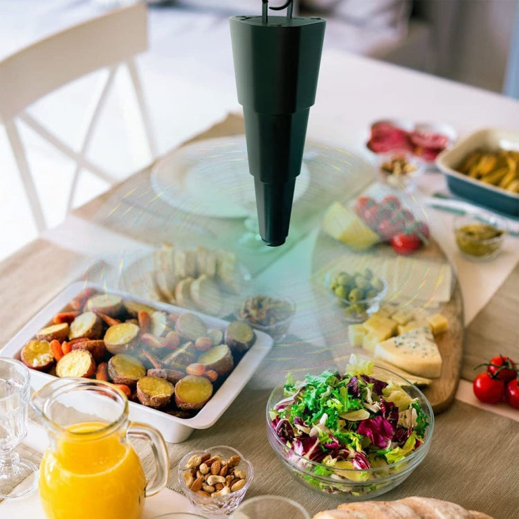 Telescopic Fan Blade Fly Repellent Indoor and Outdoor Multifunctional Automatic Fly Trap, Style: Battery Model by buy2fix