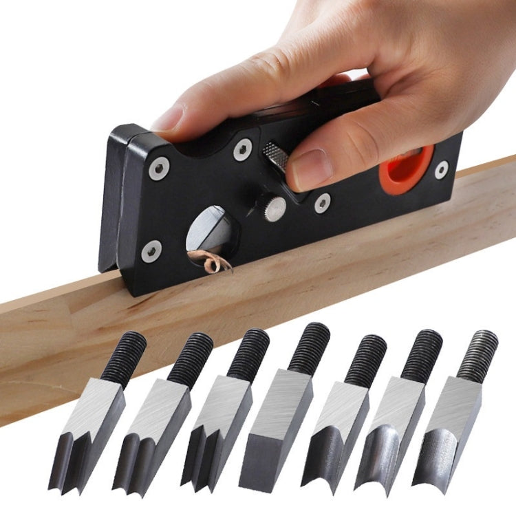 Woodworking Multi-Angle Chamfering Adjustable Depth Hand Planer, Color: Red by buy2fix