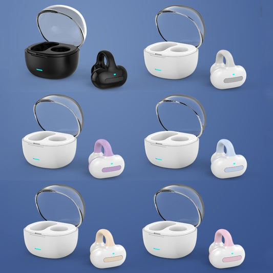 Ear Clip Type With Charging Warehouse Touch Bone Conduction Bluetooth Earphone, Color: Black by buy2fix