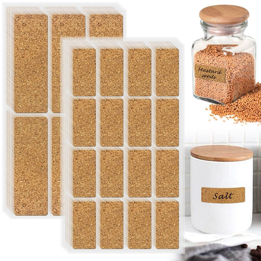 Small Cork 1bag Non-Marking Marker Stickers Kitchen Classification Waterproof Oilproof Self-Adhesive Vintage Label Stickers by buy2fix
