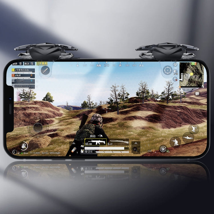 1pair Alloy Transparent Mechanical Buttons Mobile Phone Auxiliary Game Handle Gamepad Peripheral - Handle Shooter by buy2fix | Online Shopping UK | buy2fix