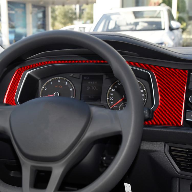 For Volkswagen Sagitar 2019-2023 2pcs /Set Left-hand Drive Dashboard Decoration Stickers(Red) - Car Interior Mouldings by buy2fix | Online Shopping UK | buy2fix