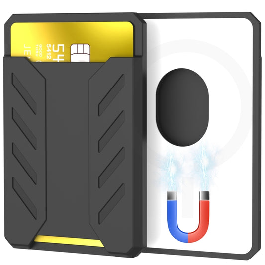 For iPhone 12 / 13 / 14 Series AhaStyle PT133-A Silicone Magnetic Card Case(Midnight Blue) by AhaStyle