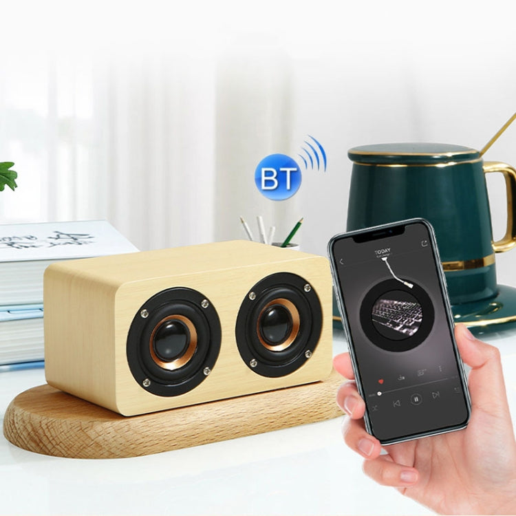 Wooden Retro 3D Stereo Audio Bluetooth Speaker Subwoofer Desktop Audio(Bamboo Pattern) - Desktop Speaker by buy2fix | Online Shopping UK | buy2fix