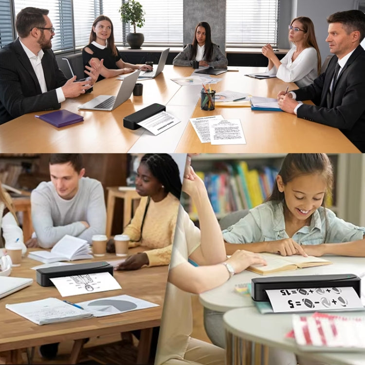 Phomemo M833 300dpi Wireless Bluetooth Thermal Printer Support Multi-Size Thermal Paper(Black) by Phomemo