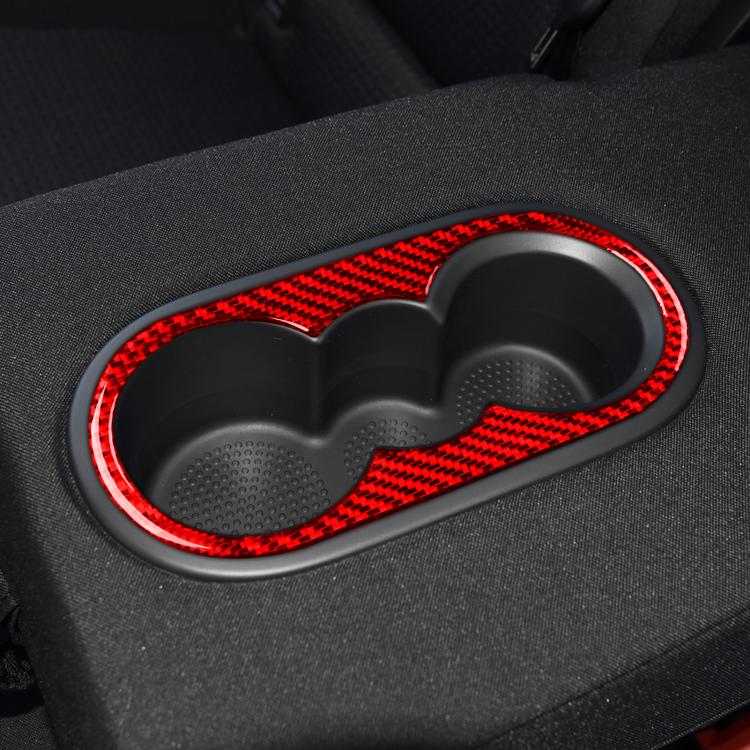 For Volkswagen Sagitar 2019-2023 Left-hand Drive Rear Drain Cup Panel Sticker(Red) - Car Interior Mouldings by buy2fix | Online Shopping UK | buy2fix