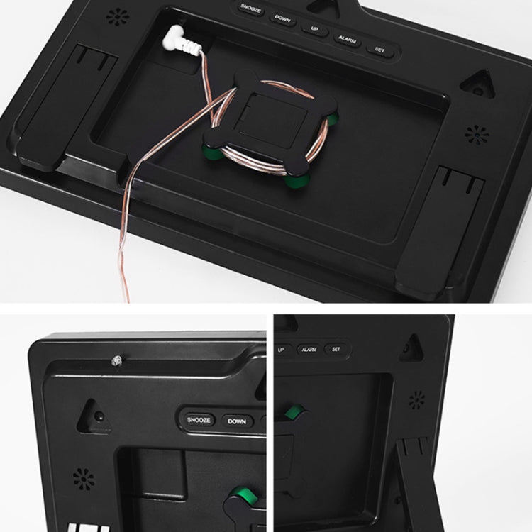 Large Display Led Digital Clock 5 Modes Brightness Adjustable Temperature Mute Electronic Clock(Orange Red Double Color) by buy2fix