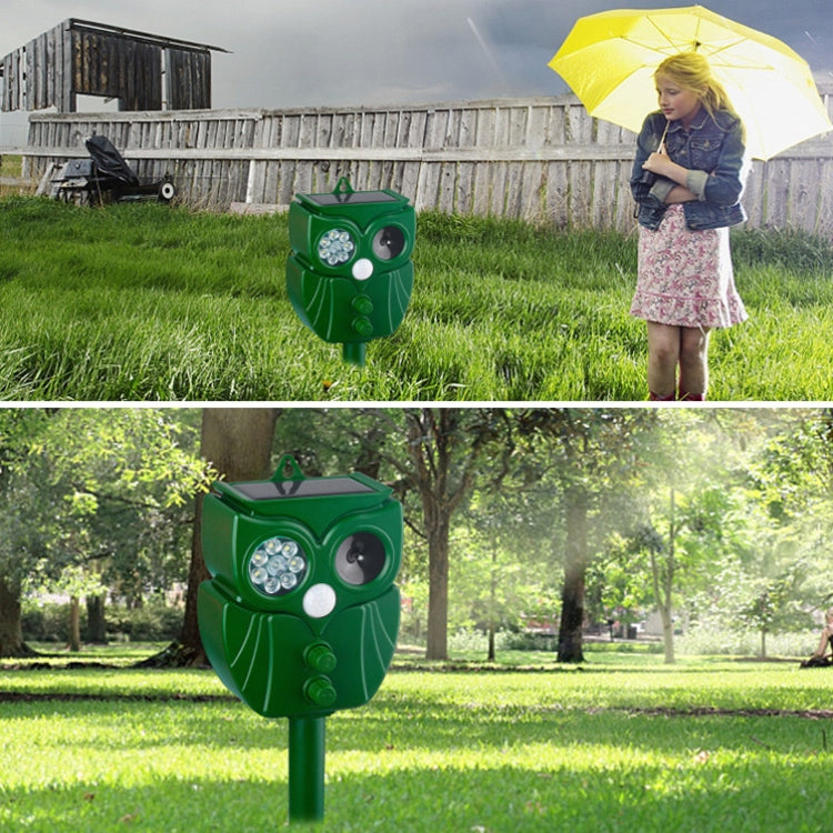 14LEDs Solar Ultrasonic Rat Repeller Outdoor Multifunctional Infrared Sensor Repeller by buy2fix