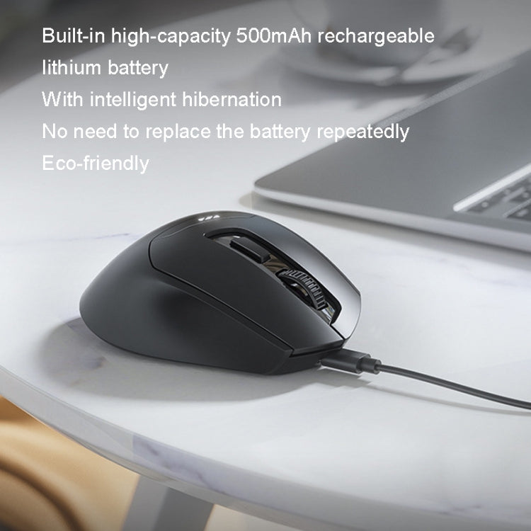 Inphic DR01 Bluetooth 3 Mode Wireless Mouse Charging Quiet Office Game Laptop Computer Home Use(Black) by Inphic