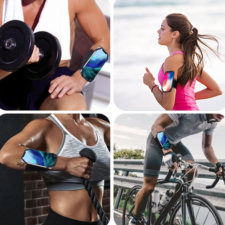 Four Claws Wide Removable Swivel Arm Wrist Strap Cell Phone Bag Sports Arm Bag For 4.5-7 inch Phone(Blue) - Other by buy2fix | Online Shopping UK | buy2fix