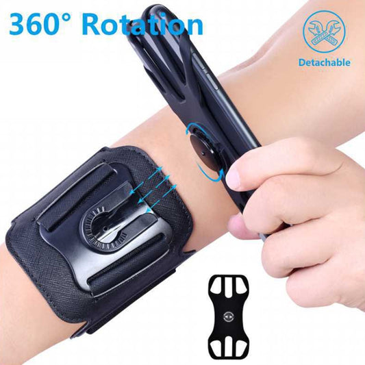 For 4.5-7 inch Phone Sports Removable Bag, Style: Wristband(Black) - Other by buy2fix | Online Shopping UK | buy2fix