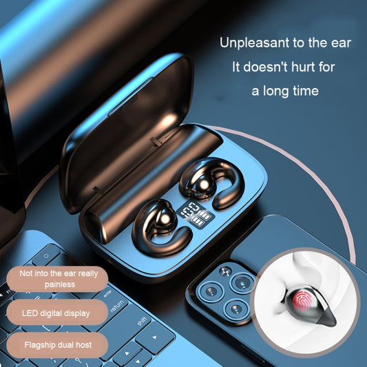 S19 Wireless Ear Clip Noise Reduction Bluetooth Headphone Bone Conduction No Delay Headset(Red) by buy2fix