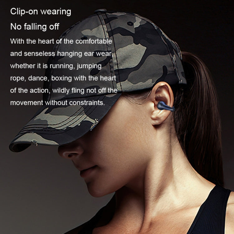 Q80 TWS Bluetooth 5.3 Wireless Earclip Bone Conduction Noise Reduction Bluetooth Headphone(Khaki) by buy2fix