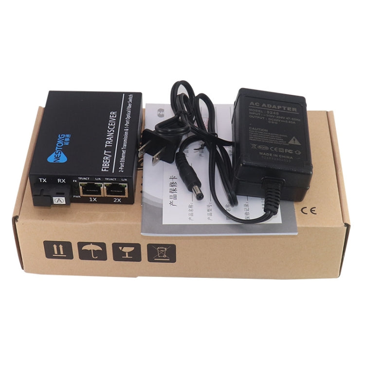NESTONG Gigabit Single-mode Fiber Optic Transceiver POE Photoelectric Converter,CN Plug by NESTONG