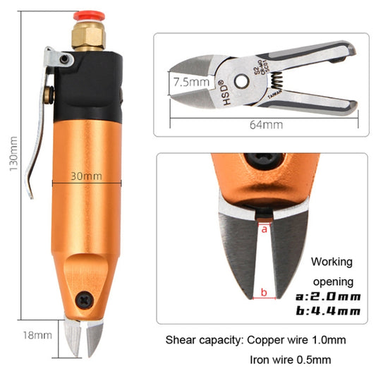 HSD HS-5+S2 Cut Metal Set 2 In 1 Pneumatic Snip Plier Cutting Metal Plastic Model Scissor Tool by HSD