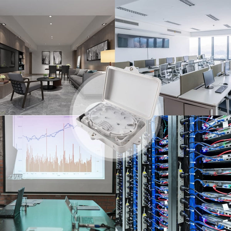 4 Core Fiber Splitter Box Wall Mounted FTTX Distribution Box by buy2fix