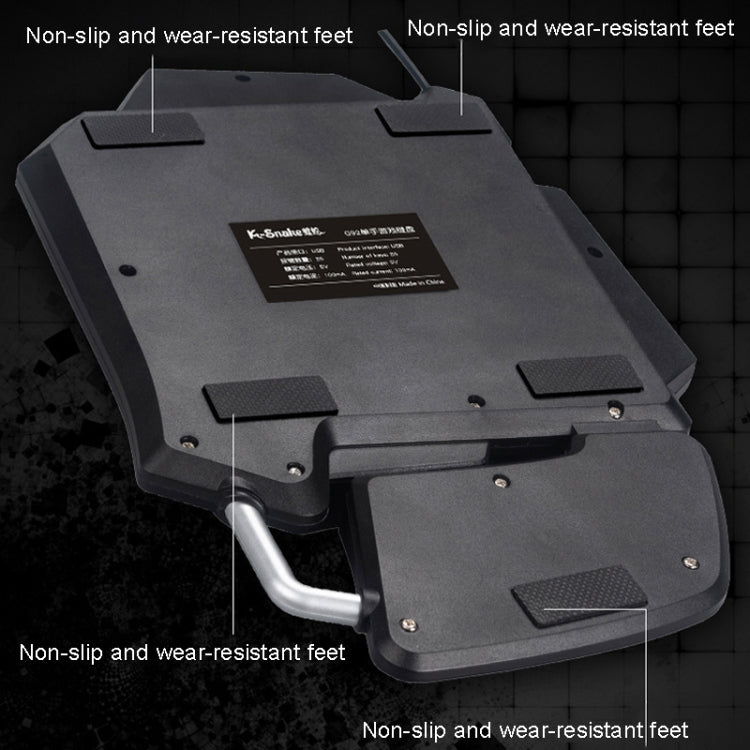 K-Snake G92 Single Small Keyboard Mobile Games Luminous Robotic Machine Sensory Game Keyboard(Black) by K-Snake