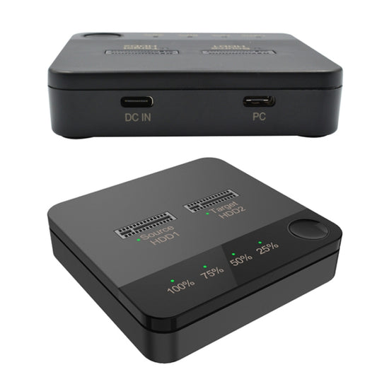 M.2 SATA Hard Disk Duplicator Solid State Drive SSD Mobile Hard Drive Enclosure(Black) by buy2fix