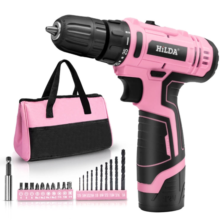 HILDA 12V Cordless Impact Drill Electrical Screwdriver, Plug: US Plug by HILDA