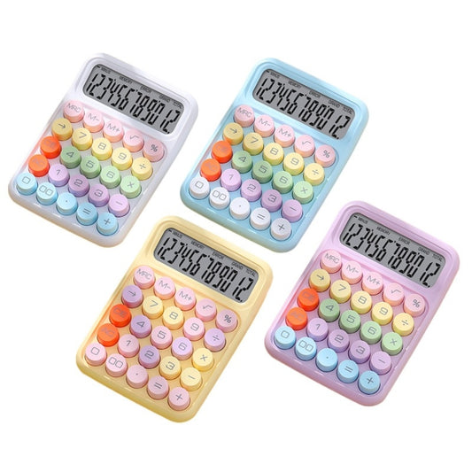 12-Bit Dopamine Flex Keyboard Calculator Candy Color Office Student Calculator(Sky Blue) by buy2fix