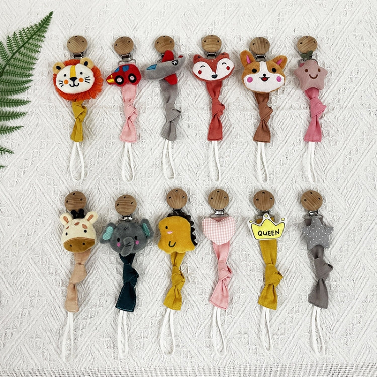 Animal Head Pacifier Chain Newborn Pacifier Clip, Style: Giraffe by buy2fix