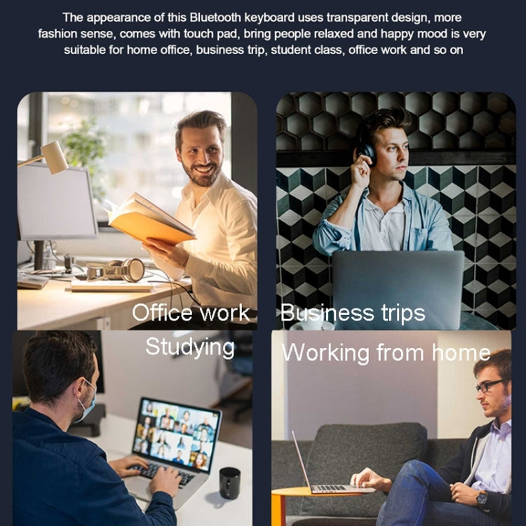 KB-333 RGB Backlit Wireless Bluetooth Keyboard Cell Phone Tablet Laptop Compatible Keypad(Black) by buy2fix