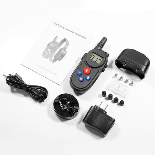 1000m Remote Control Intercom Dog Trainer Electric Shock Vibration Stop Barker(Black) by buy2fix