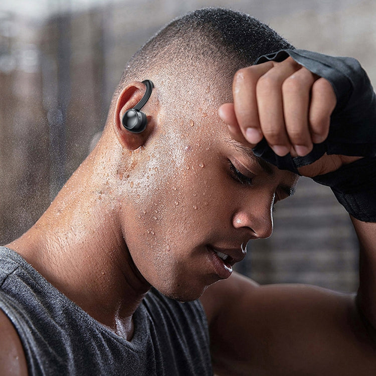 TWS Ear-Mounted LED Digital Display Noise Reduction Bluetooth Earphones With Power Bank Function(Blue) by buy2fix