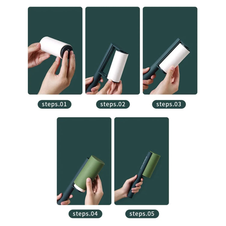 Household Clothing Sofa Hair Vertical Removable Roller Hair Sticker, Color: 3 Roll Replace Paper by buy2fix