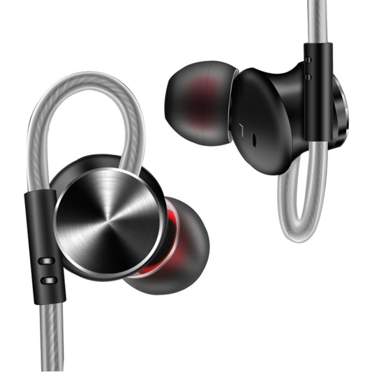 QKZ DM10 1.2m High-Quality In-Ear Metal Magnetic Sports Wired Earphones, Style: Grey by QKZ