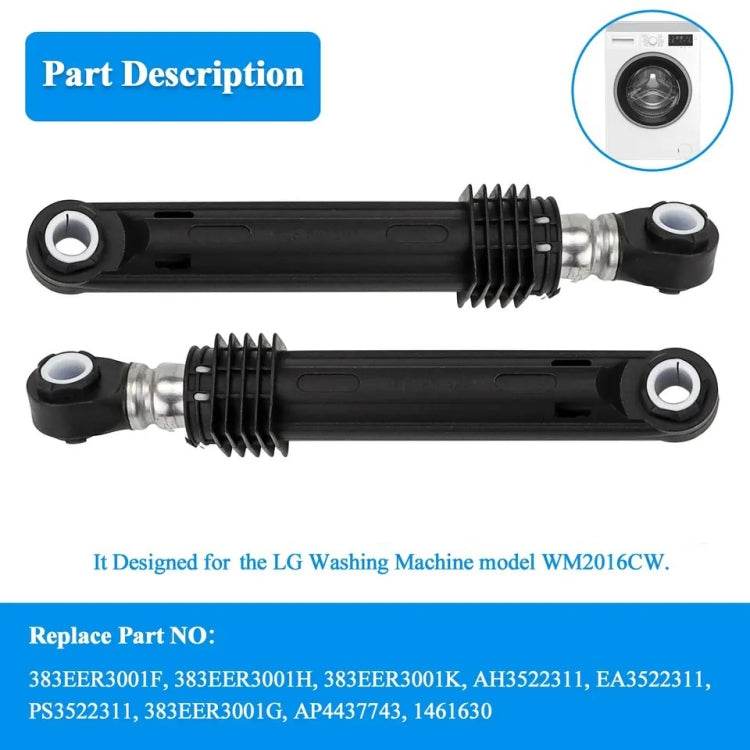 For LG Washing Machine Model WM2016CW 4901ER2003A Shock Absorber Set(Black) by buy2fix