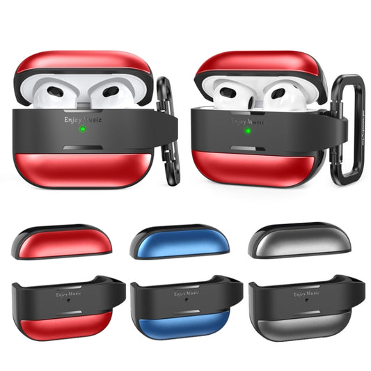 AhaStyle WG75-PRO For AirPods Pro Split TPU+Aluminum Alloy Combination Protective Cover(Blue) by AhaStyle