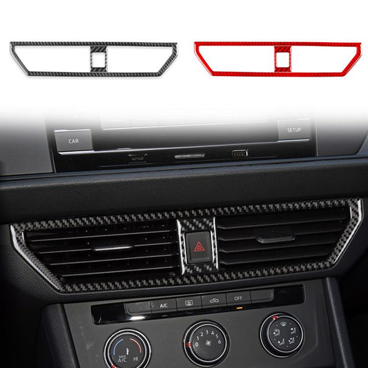 For Volkswagen Sagitar 2019-2023 2pcs /Set A Model Left-hand Drive Central Control Air Outlet Sticker(Black) - Car Interior Mouldings by buy2fix | Online Shopping UK | buy2fix