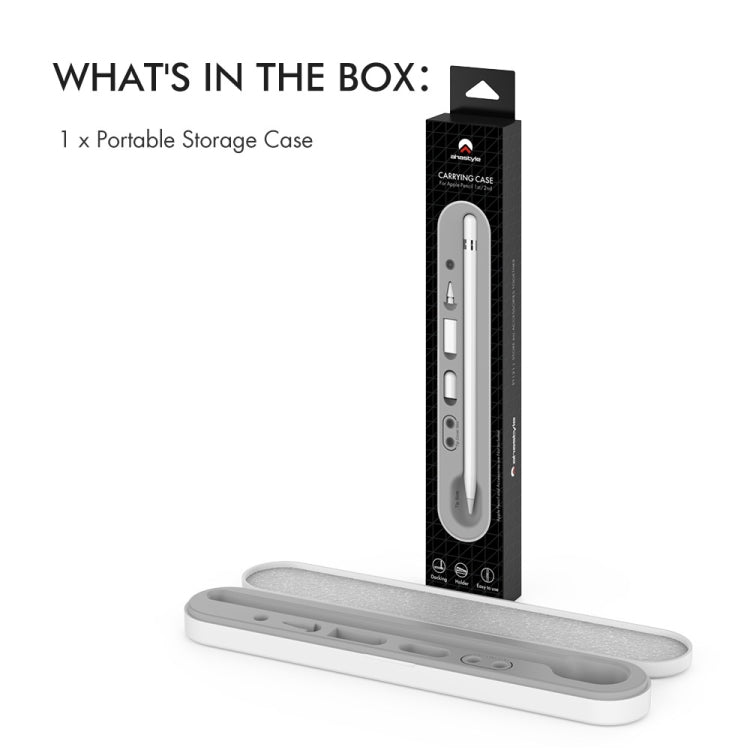 AahStyle PT121 For Apple Pencil 1 / 2 Magnetic Storage Convenient Pen Box(Blue) by AahStyle