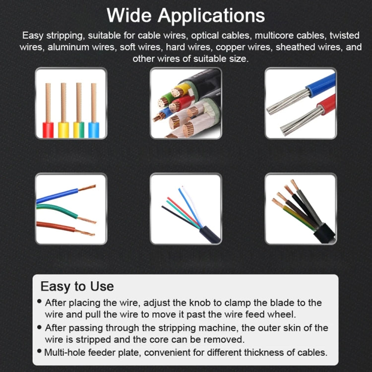 Household Hand-Cranked Small Stripping Machine Waste Wire And Cable Stripping Tool, Style: Peeling Machine by buy2fix