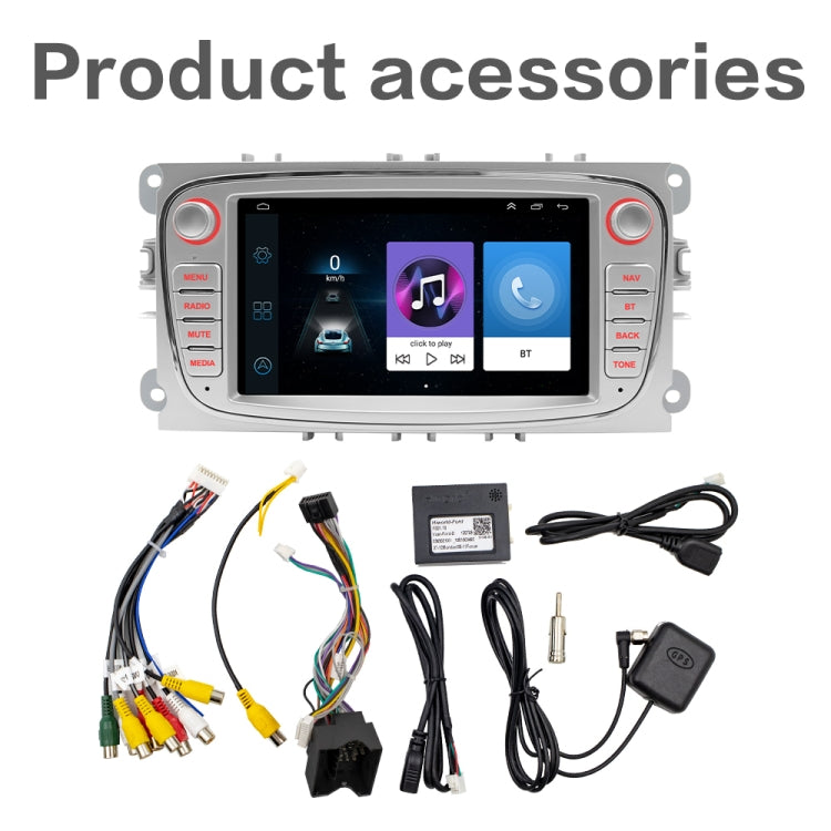 For Ford Focus 7 Inch HD Android Navigation Bluetooth RDS Radio, Size: 2+64G(Silver) by buy2fix