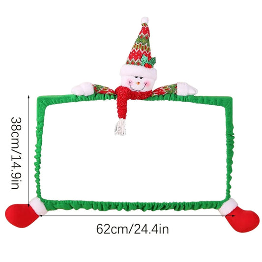 F-W231 Snowman Model 3D Cartoon Dust Protection Computer Sleeve Christmas Decoration Supplies by buy2fix