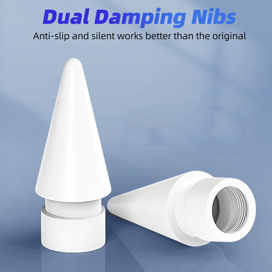 For Apple Pencil 1 / 2 Generation Replacement Tip Double Damping Anti-slip Modified Nib 2H by buy2fix
