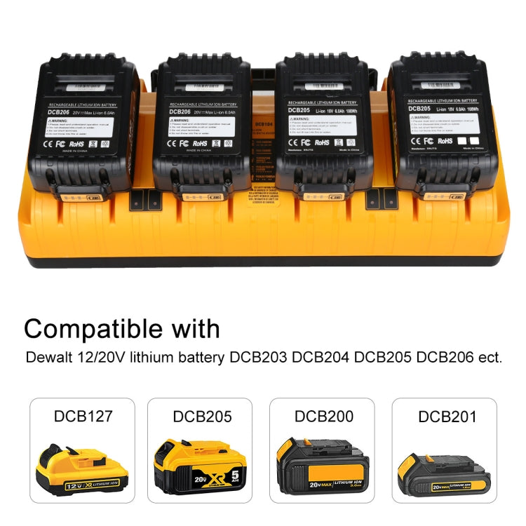 DCB104 Portable Fast Charger 12V-20V Electric Tool Lithium Battery Charger, For Dewalt DCB127 / DCB200 / DCB205 / DCB206, Plug: EU by buy2fix