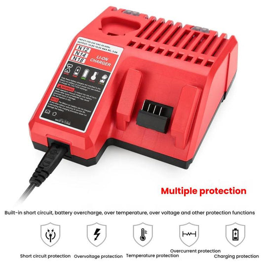M12-18C For Milwaukee 18V Power Tools Battery Charger, Plug: US by buy2fix